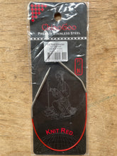 Load image into Gallery viewer, ChiaoGoo Knit RED™ Circulars - 12" (30 cm) Stainless Steel