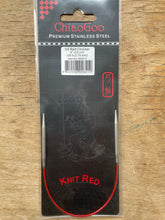 Load image into Gallery viewer, ChiaoGoo Knit RED™ Circulars - 9" (23 cm) Stainless Steel