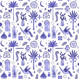 C+S  Marbella - by Tania Garcia - Moroccan Nights - Majestic Violet Fabric