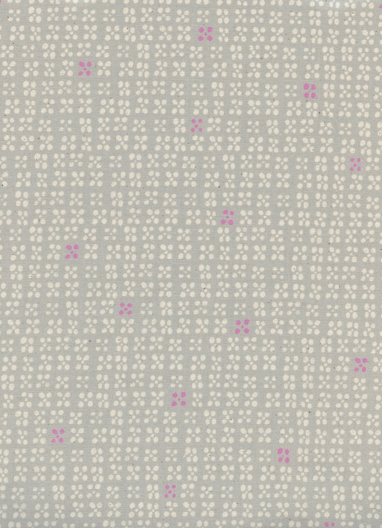 C+S  Sunshine - Beads - Grey Unbleached Cotton Fabric