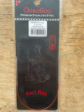 Load image into Gallery viewer, ChiaoGoo Knit RED™ Circulars - 9" (23 cm) Stainless Steel
