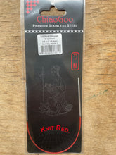 Load image into Gallery viewer, ChiaoGoo Knit RED™ Circulars - 9" (23 cm) Stainless Steel
