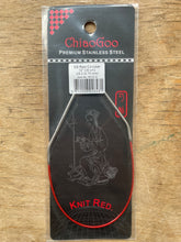 Load image into Gallery viewer, ChiaoGoo Knit RED™ Circulars - 12" (30 cm) Stainless Steel
