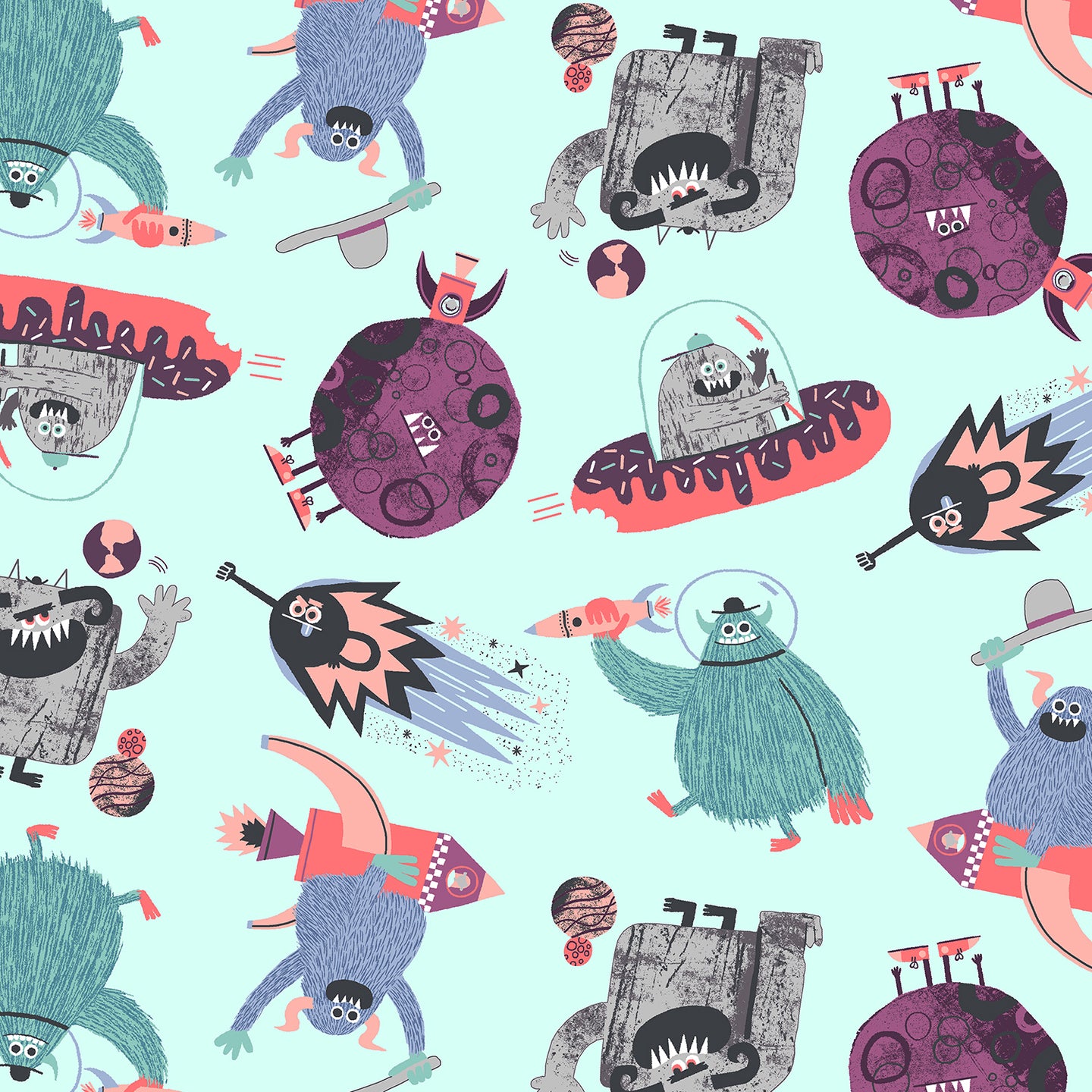 Across The Universe by Rob Hodgson - Spaced Out in Teal