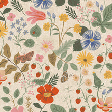 Load image into Gallery viewer, C+S Rifle Paper Co. Strawberry Fields Linen Unbleached Canvas
