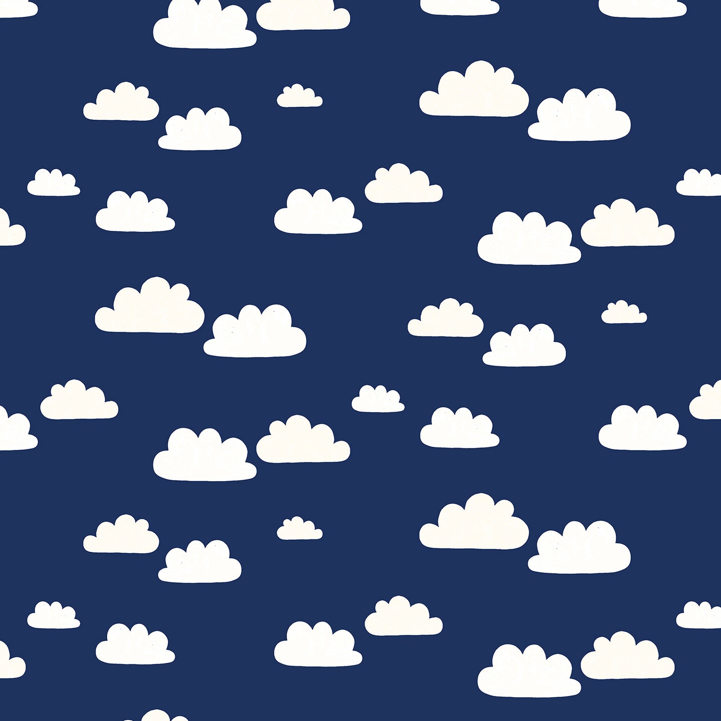 Summer Skies - Summer Clouds - Night Fabric