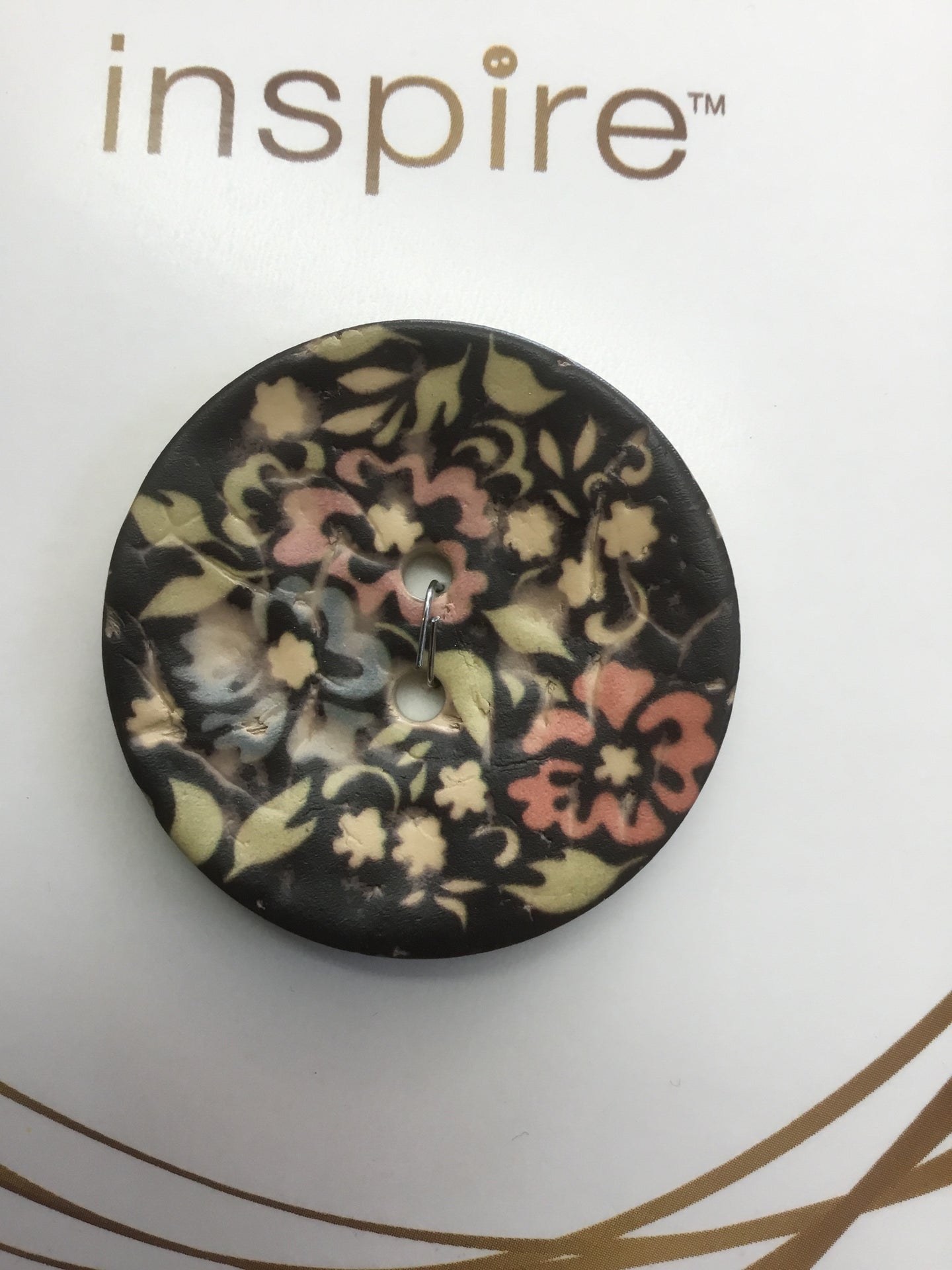 Coconut floral button