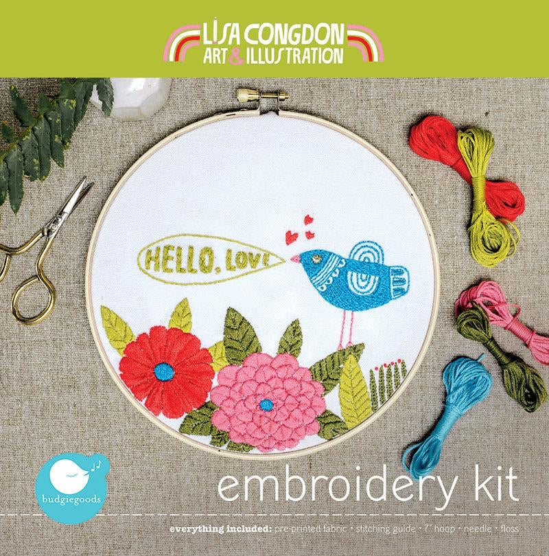 Lisa Congdon Hello Love Embroidery Kit